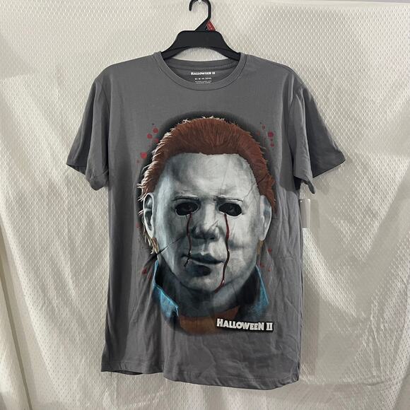 Halloween II Michael Myers Gray Graphic Shirt Men's Size Medium (38-40) - Picture 1 of 2